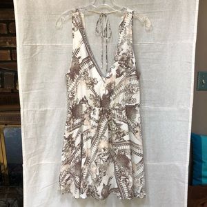 NWT Leith Chiffon Layered Sleeveless Print Dress